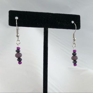Handmade glass bead earrings